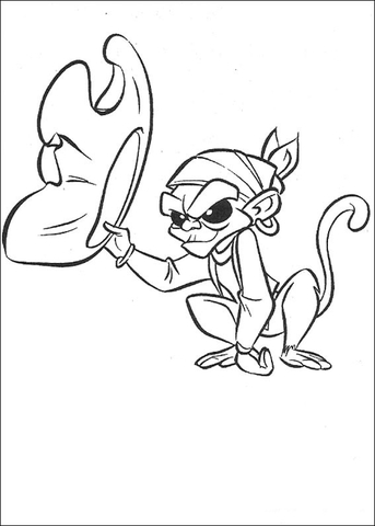 Jack The Monkey  Coloring Page